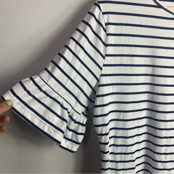 Trixie + Lulu White & Navy Striped Sheath Dress Size Large NWOT - Picture 4 of 4